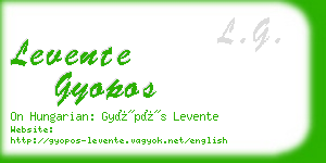 levente gyopos business card